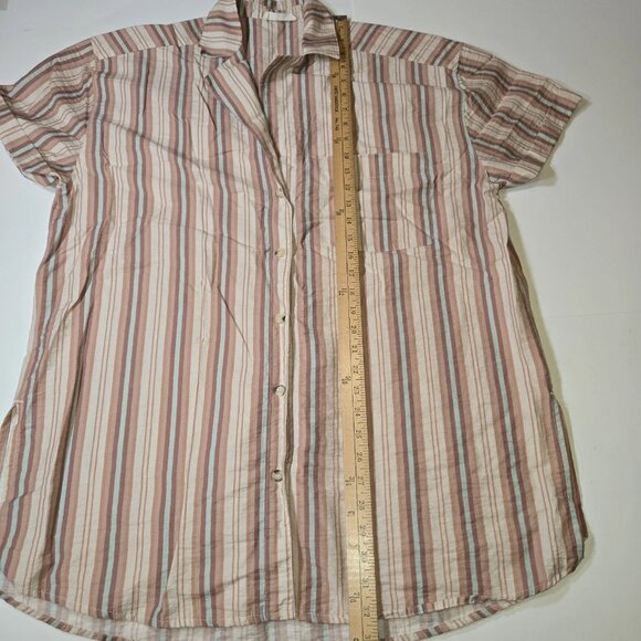 We The Free‎ Free People Poolside Printed Boyfriend Shirt Medium - Picture 5 of 8